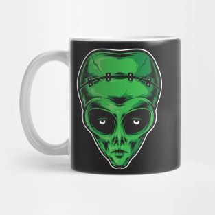 Cool Green Alien Head Costume Mug